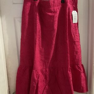 Time and Tru Vibrant Pink A-Line Skirt